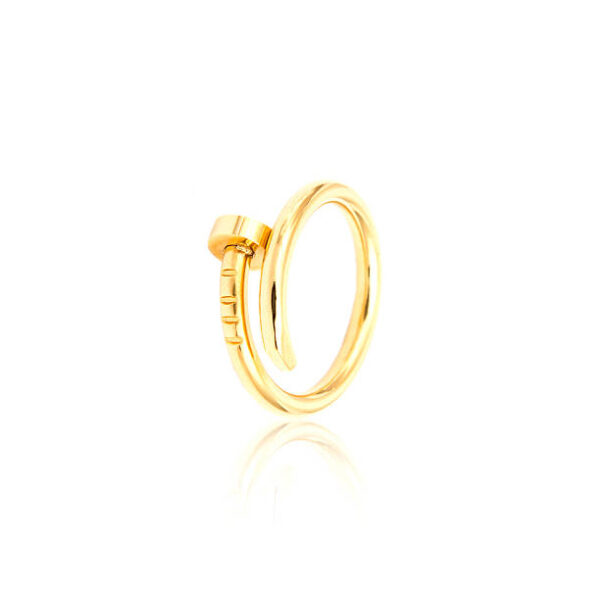 Golden diamond ring isolated on white